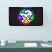 Wiccan pentagram spandoek (Beurs)