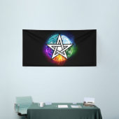 Wiccan pentagram spandoek (Beurs)