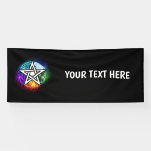 Wiccan pentagram spandoek