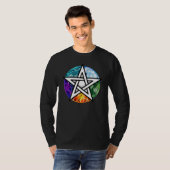 Wiccan pentagram t-shirt (Voorkant volledig)