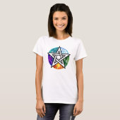 Wiccan pentagram t-shirt (Voorkant volledig)