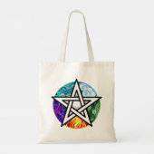 Wiccan pentagram tote bag (Achterkant)