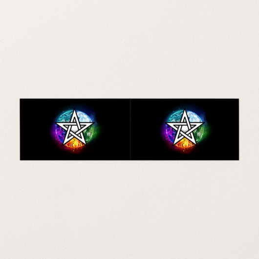 Wiccan pentagram visitekaartjes (Buitenkant ongevouwen)