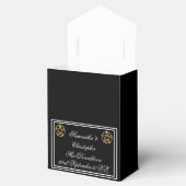 Wiccan pentakel zwart bruiloft bedankdoosjes (Geopend)