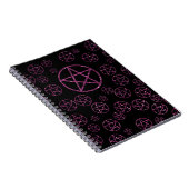 Wiccan Pink Pentacle Journal 80 met uitgelijnde pa Notitieboek (Rechterzijde)