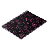 Wiccan Pink Pentacle Journal 80 met uitgelijnde pa Notitieboek (Linkerzijde)