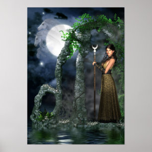 Wiccan Poster - Moon Goddess "Selene" [A3]