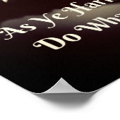 Wiccan Rede Citation Poster Comme Vous Nuisez Aucu (Coin)