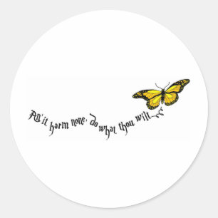 Wiccan Rede Ronde Sticker