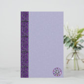 Wiccan Star en Butterflies Briefpapier (Staand voorkant)