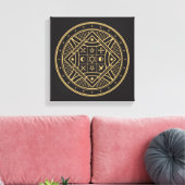 Wiccan-symbool Canvas Afdruk (Insitu (Woonkamer))