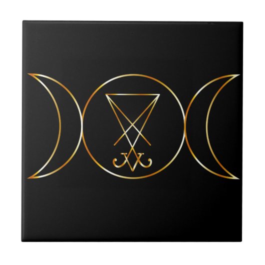 Wiccan-symbool, Triple Goddess Tegeltje (Voorkant)