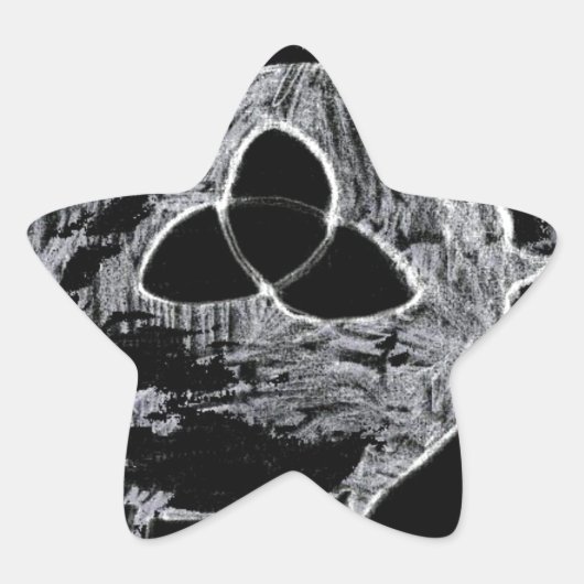 wiccan symbool voor de heksen ster sticker (Voorkant)