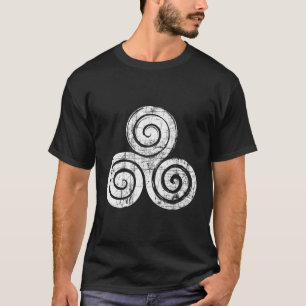 Wiccan Triskele Triple Spiraal Triskelion Keltisch T-shirt
