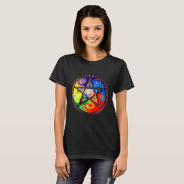 Wiccan vijf elementen t-shirt