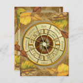 Wiccan Wheel of the Year Carte postale (Devant / Derrière)