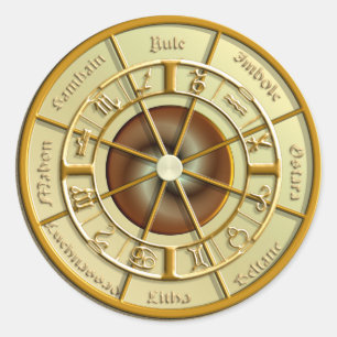 Wiccan Wheel of the Year Ronde Sticker
