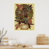 Wiccan-wiel met pentakeldruk poster (Keuken)