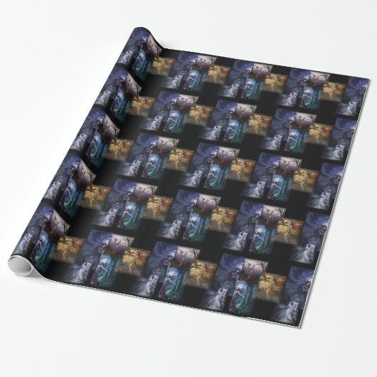 Wiccan Wrapping paper Cadeaupapier (Uitgerold)