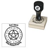 Wiccan Zwart pentagram Rubberstempel (Gestempeld)