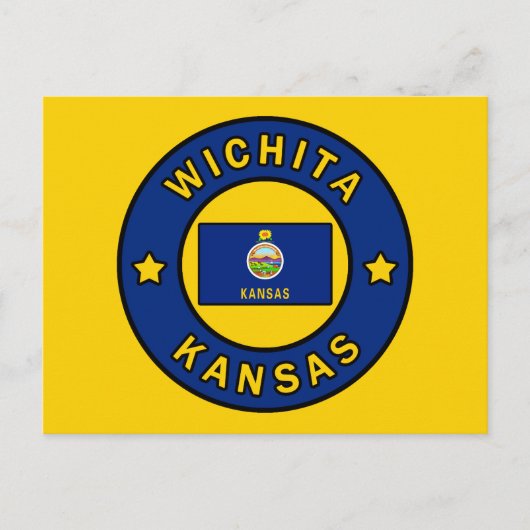Wichita Kansas Briefkaart (Voorkant)