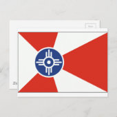 Wichita Kansas ICT Flag Briefkaart (Voorkant / Achterkant)
