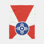 Wichita Kansas ICT Flag Fleece Deken (Voorkant)