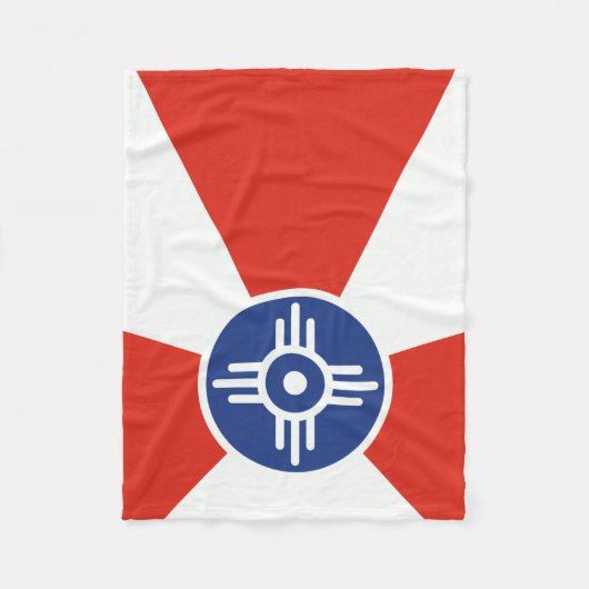 Wichita Kansas ICT Flag Fleece Deken (Voorkant)