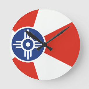 Wichita Kansas ICT Flag Ronde Klok