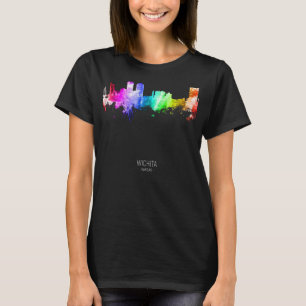 Wichita Kansas Skyline wolkenkrabbers T-shirt