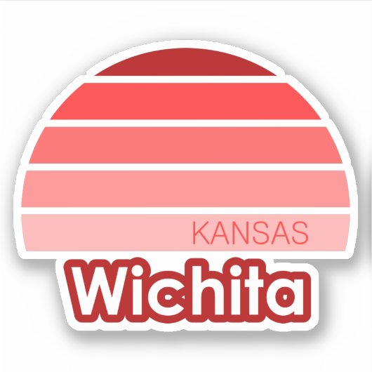 Wichita Kansas Sticker (Voorkant)