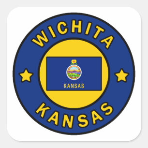 Wichita Kansas Vierkante Sticker
