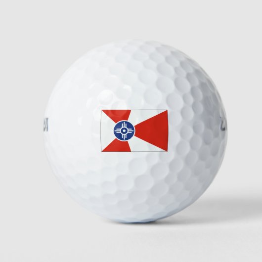 Wichita KS ICT Flag Golfballen (Voorkant)