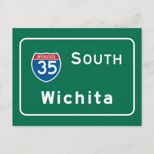 Wichita, KS Road Sign Briefkaart