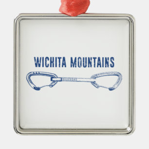 Wichita Mountains Rock-klimmer, Quickdraw Metalen Ornament