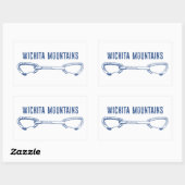 Wichita Mountains Rock-klimmer, Quickdraw Rechthoekige Sticker (Vel)