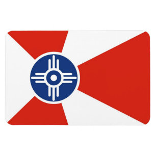 Wichita vlag Kansas staat Amerika Magneet