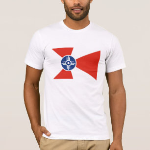 Wichita vlag Kansas staat Amerika T-shirt