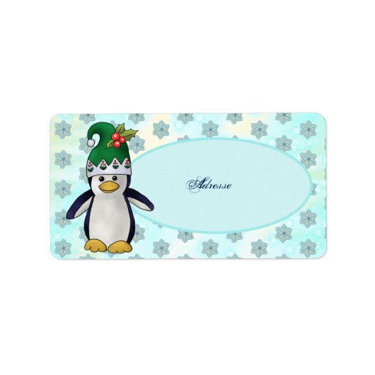 Wichtelpinguin Adressaufkleber Etiket (Voorkant)