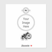 Wick Tribal Frog Monogram Sticker (Vel)