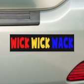 Wick Wick Wack Bumpersticker (Op auto)
