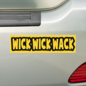 Wick Wick Wack Bumpersticker (Op auto)