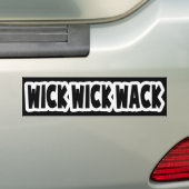 Wick Wick Wack Bumpersticker (Op auto)