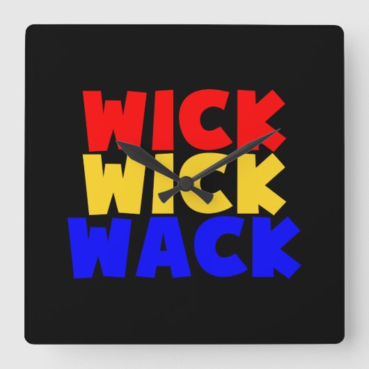 Wick Wick Wack Vierkante Klok (Voorkant)