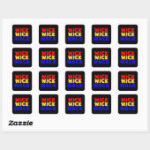 Wick Wick Wack Vierkante Sticker (Vel)