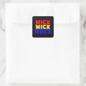 Wick Wick Wack Vierkante Sticker (Tas)