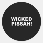 Wicked Ah! Funny Awesome Er New England Ronde Sticker (Voorkant)