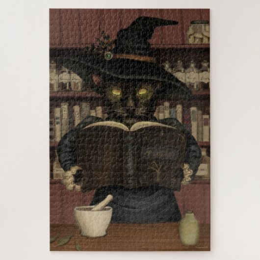 Wicked apotheker Halloween kat puzzel (Verticaal)