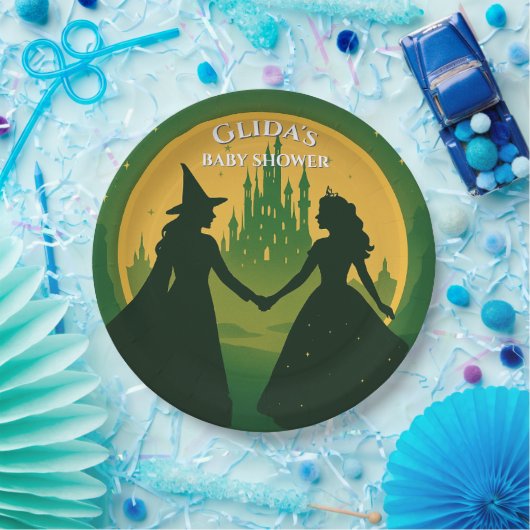 Wicked Baby Shower Plates | Glinda & Elphaba Party Papieren Bordje (Feest)