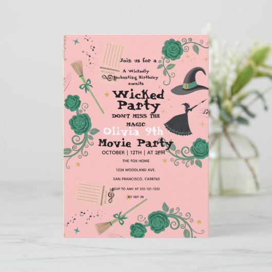 Wicked Birthday Invitation (Debout devant)